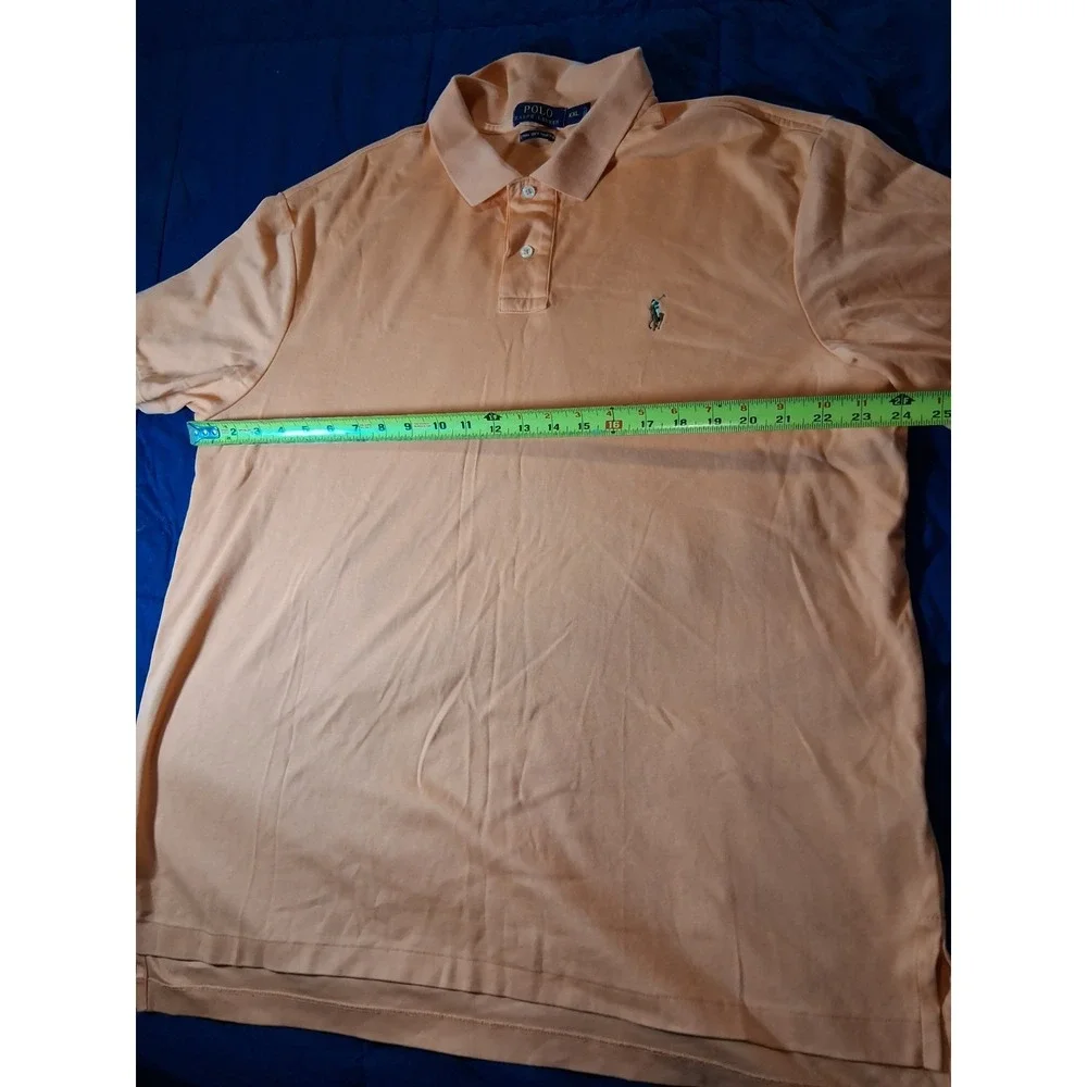 Polo Ralph Lauren Pima Soft Touch Polo Shirt Mens XXL Orange Short Sleeve Cotton
